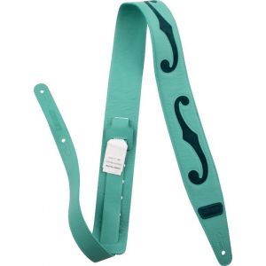 Gretsch F-Holes Leather Straps Surf Green with Dark Green Accents