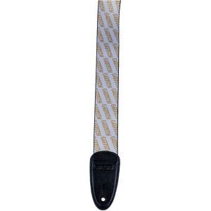 Gretsch Guitars Strap with Gold Logos White