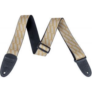 Gretsch Guitars Strap with White Logos Gold