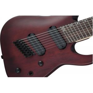 Jackson X Series Dinky Arch Top DKAF8 MS Laurel Fingerboard Multi-Scale Stained Mahogany
