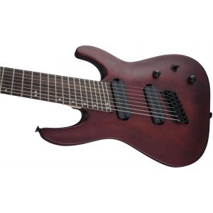 Jackson X Series Dinky Arch Top DKAF8 MS Laurel Fingerboard Multi-Scale Stained Mahogany