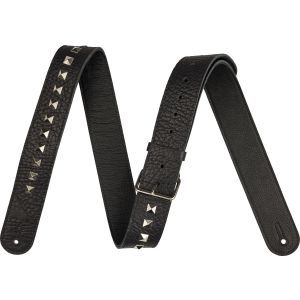 Jackson Metal Stud Leather Strap Black 2.5