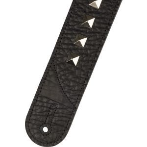Jackson Metal Stud Leather Strap Black 2.5
