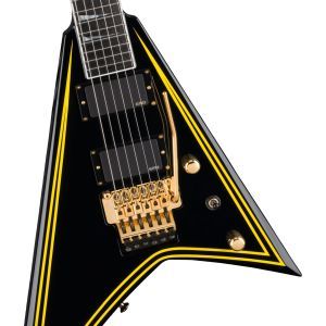 Jackson MJ Series Rhoads RR24MG Black with Yellow Pinstripes