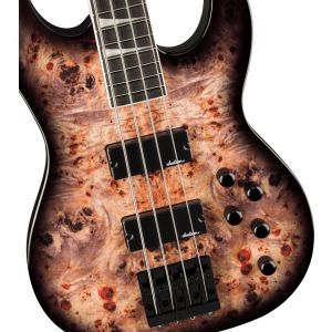 Jackson JS Series Concert Bass CB JS3P Black Burst Burl