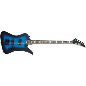 Jackson JS Series Kelly Bird JS3Q Amaranth Fingerboard Transparent Blue Burst