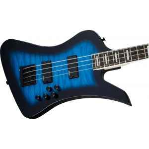 Jackson JS Series Kelly Bird JS3Q Amaranth Fingerboard Transparent Blue Burst