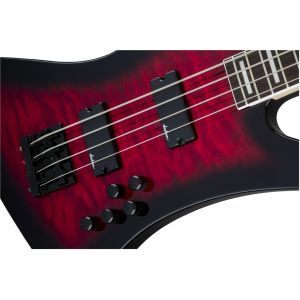 Jackson JS Series Kelly Bird JS3Q Amaranth Fingerboard Transparent Red Burst