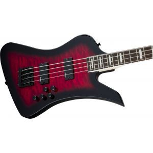 Jackson JS Series Kelly Bird JS3Q Amaranth Fingerboard Transparent Red Burst
