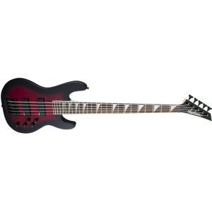 Jackson JS Series Concert Bass JS3VQ Amaranth Fingerboard Transparent Red Burst