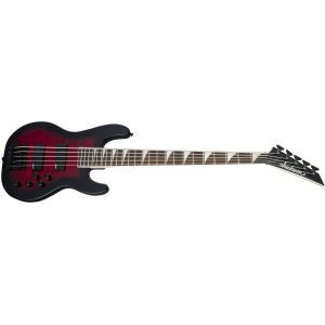 Jackson JS Series Concert Bass JS3VQ Amaranth Fingerboard Transparent Red Burst