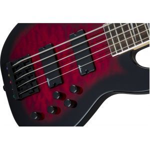 Jackson JS Series Concert Bass JS3VQ Amaranth Fingerboard Transparent Red Burst