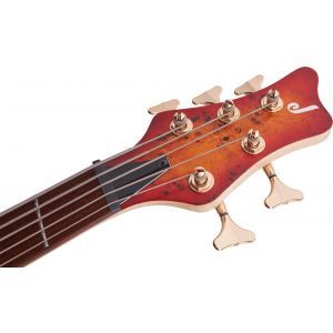 Jackson Pro Series Spectra Bass SBP V Caramelized Jatoba Fingerboard Transparent Cherry Burst