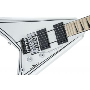 Jackson X Series Rhoads RRX24M Snow White with Black Pinstripes