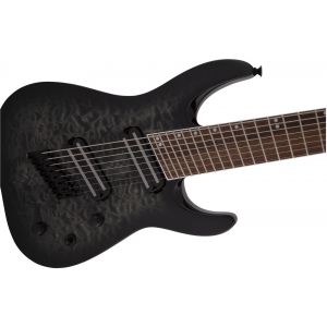 Jackson X Series Soloist Arch Top SLATX8Q MS Laurel Fingerboard Multi-Scale Transparent Black Burst