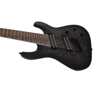Jackson X Series Soloist Arch Top SLATX8Q MS Laurel Fingerboard Multi-Scale Transparent Black Burst
