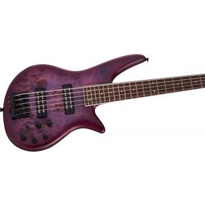 Jackson X Series Spectra Bass SBXP V Laurel Fingerboard Transparent Purple Burst