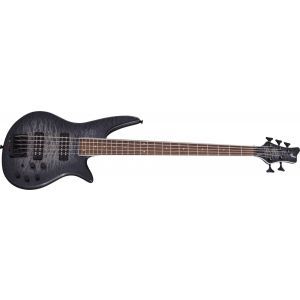 Jackson X Series Spectra Bass SBXQ V Laurel Fingerboard Transparent Black Burst