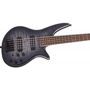 Jackson X Series Spectra Bass SBXQ V Laurel Fingerboard Transparent Black Burst