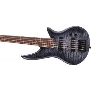 Jackson X Series Spectra Bass SBXQ V Laurel Fingerboard Transparent Black Burst