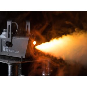 Set masina de fum Eurolite N-19 RGB / lichid de fum 1l