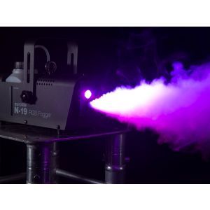 Set masina de fum Eurolite N-19 RGB / lichid de fum 1l