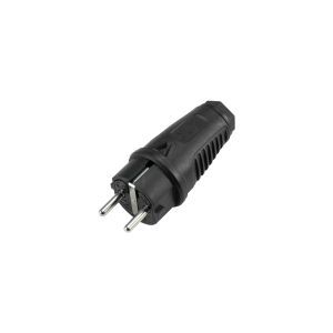 PC ELECTRIC Safety Plug Rubber Black