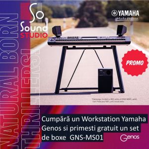 Cumpără un Workstation Yamaha Genos si primesti gratuit un set de boxe  GNS-MS01 gratuit!!