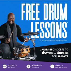 Campanie Yamaha & Drumeo – 90 de zile de lecții de tobe gratuite