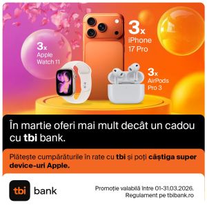Luna Cadourilor cu tbi - Cumpără de min. 500 lei și câștigă iPhone 17 Pro