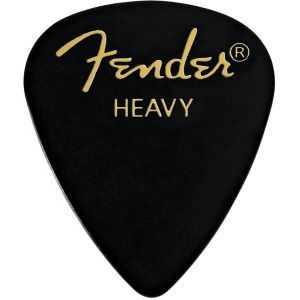 Fender 351 Shape Classic Celluloid Pick Heavy Negru