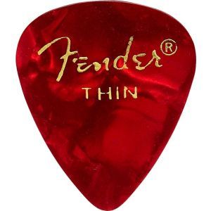 Fender Premium Celluloid 351 Shape Picks Thin Red Moto Fender Premium Celluloid 351 Shape Picks Thin Red Moto
