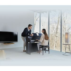 Set Pian Digital Roland HP 704 Charcoal Black