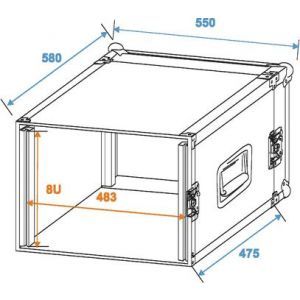 Roadinger PR 2 8U Rack