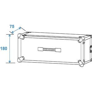Roadinger Effect Rack CO DD 3U 24cm deep Black