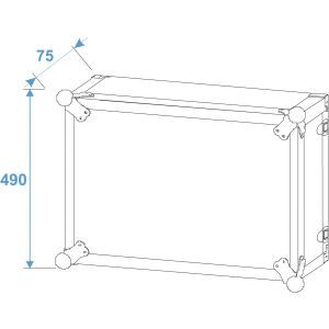 Roadinger Effect Rack CO DD 10U 38cm Deep Black
