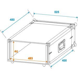 Roadinger Effect rack CO-DD 4U 38cm