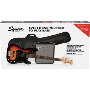 Squier Affinity Precision Bass PJ Pack - Brown Sunburst