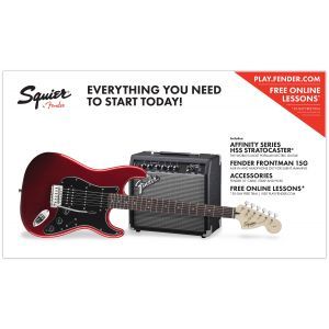 Squier Affinity Strat HSS Candy Apple Red cu Fender Frontman 15G