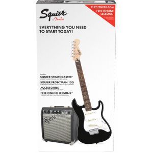Squier Affinity Strat Short Scale Black cu Fender Frontman 10G