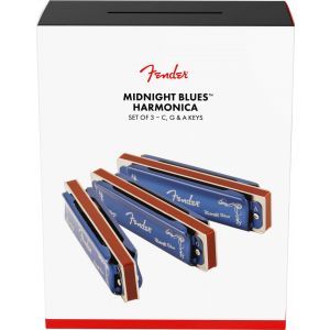 Fender Midnight Blues Harmonicas 3 Pack