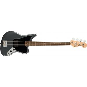 Squier Affinity Series Jaguar Bass H Laurel Fingerboard, Black Pickguard Charcoal Frost Metallic