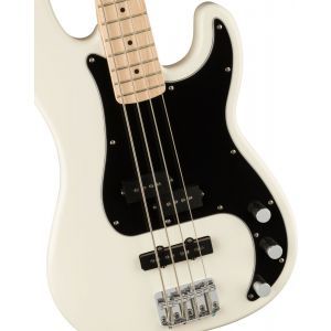 Squier Affinity Series Precision Bass PJ Maple Fingerboard Black Pickguard Olympic White