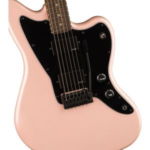 Squier Contemporary Active Jazzmaster HH Laurel Fingerboard Black Pickguard Shell Pink Pearl