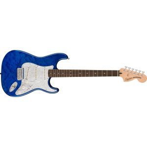 Squier Affinity Series Stratocaster QMT Sapphire Blue Transparent