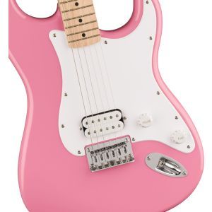 Squier Sonic Stratocaster HT H Maple Fingerboard White Pickguard Flash Pink