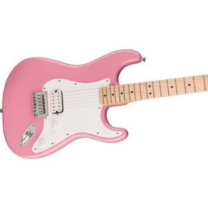 Squier Sonic Stratocaster HT H Maple Fingerboard White Pickguard Flash Pink