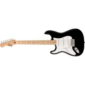 Squier Sonic Stratocaster Left-Handed Maple Fingerboard White Pickguard Black