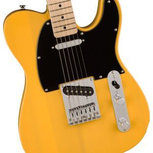 Squier Sonic Telecaster Maple Fingerboard Black Pickguard Butterscotch Blonde