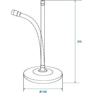 Stativ Microfon de Masa Gooseneck Omnitronic
